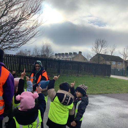 We went on a local walk to look at similarities and differences between Burnley and the North Pole!