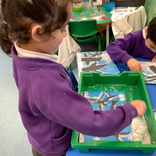 Winter Paintings - Adding texture