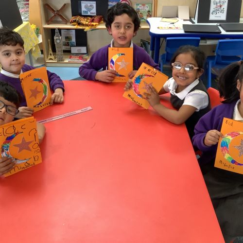 Spring 2- We enjoyed making our Eid cards!