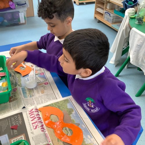 Decorating superhero masks