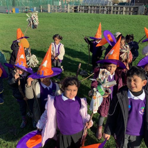 Autumn 2- We went broomstick flying today! The children zoomed and swooped through the field, using their imaginations. What magical fun!