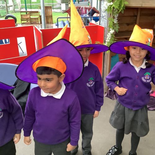 We had fun exploring colour and textures to create our own magic potions using lots of imagination!