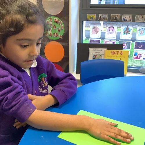 Christmas Art Week - hand printing Christmas trees!