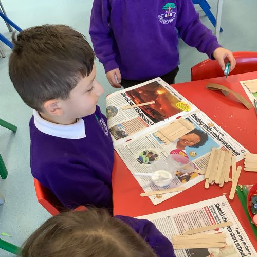 Creating our own fairy doors!
