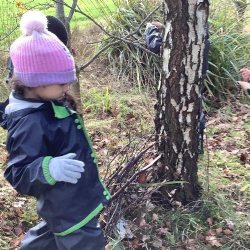 Making fairy houses!